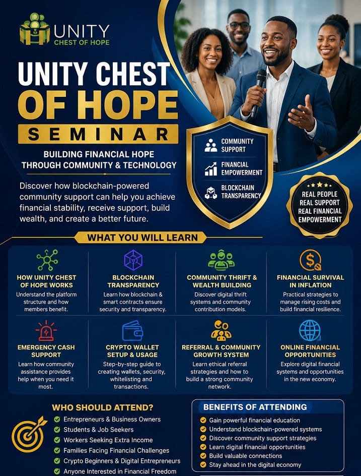 Blockchain Financial Empowerment Seminar | Unity Chest Of Hope