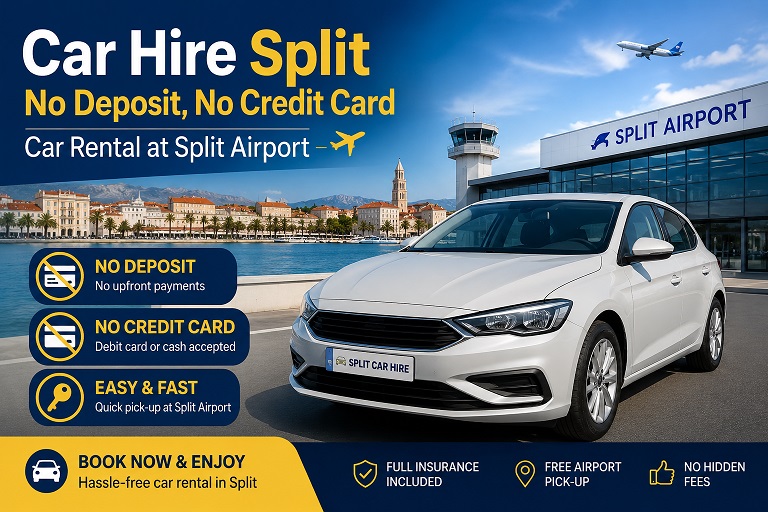 Car Hire Split No Deposit | No Credit Card at Split Airport